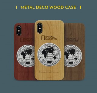 National Geographic 饤󥹾ʡiPhone X/XS 5.8 Metal-Deco Wood Case 130ǯǰ뤬줿ŷڥ