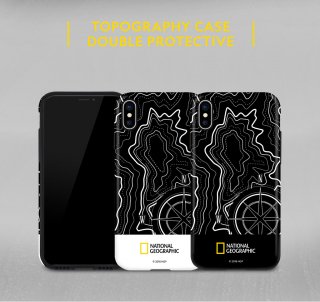 National Geographic 饤󥹾ʡiPhone X/XS 5.8 Topography Case Double Protective ȥݥե Ϸ