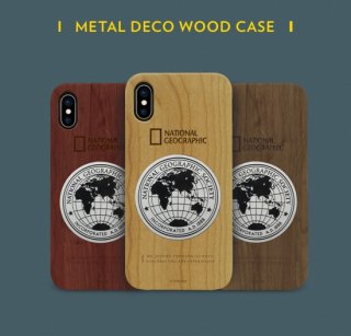 National Geographic 饤󥹾ʡiPhone XS Max 6.5 Metal-Deco Wood Case 130ǯǰ뤬줿ŷڥ