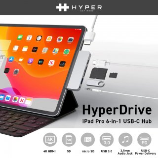 HYPER++ HyperDrive  iPad Pro 6-in-1 USB-C Hub iPad Pro12.9 11ξб HP16176 HP16177