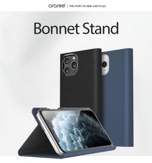 araree ꡼ iPhone 11 Pro Max 6.5 Ģ Bonnet Stand ե˻ΩƤ鴶Τץߥե쥶 ޥͥåȥ󥰵ǽ
