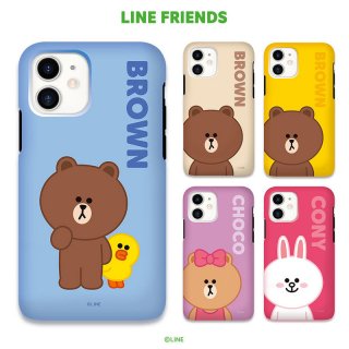饤 LINE FRIENDS iPhone 12 mini5.4DUAL GUARD BASIC TPUȥݥꥫܥ͡ȤŹ¤̥