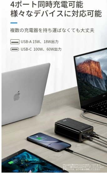 国内正規品 ZENDURE モバイルバッテリー SuperTank 26800mAh 最大5A 入出力最大100W USB-C  PowerDelivery 2時間で充電可能 ZDA8PDP-s-PL ZDA8PDP-b-PL