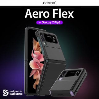  araree Galaxy Z Flip3 Aero Flex եå С ȥåץۡդ żʥݥꥫܥ͡Ȥ򥳡ƥ