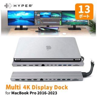  Hyper Multi 4K Display Dock Ρȥѥ  ɥå󥰥ơ ޥ 4K ǥץ쥤 ɥå for MacBook Pro 2016-2023