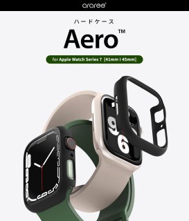  araree Apple WatchѥС 45mm/41mm AERO ϡɥ वѾ׷ξΩ