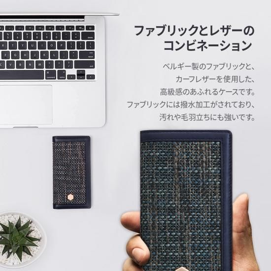 国内正規品 SLG Design iPhone 13 エスエルジーデザイン 手帳型 Edition Calf Skin Leather Diary  ベルギー製ファブリックと牛革のコンビ SD22113i13WH SD22114i13OR SD22115i13RD SD22116i13NV