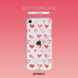  Dparks ǥѡ iPhone 8/7/SE 2.3 եȥꥢ Heart Pattern ƩTPU˲İ饹