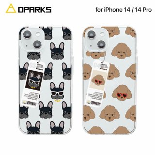  Dparks ǥѡ iPhone 14 / iPhone 14 Pro եȥꥢ DOG Х ƩTPU˲İ饹Ȥä