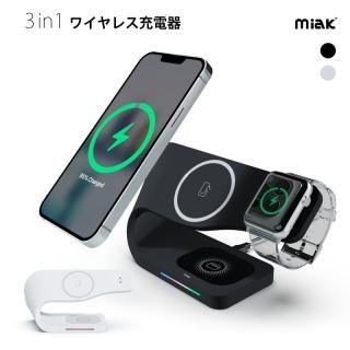  miak ߥå 3in1 Wave 磻쥹ť iPhone Apple Watch AirPodsƱ磻쥹