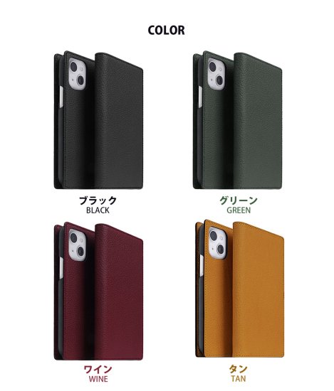 国内正規品 ABBI SIGNATURE iPhone 14 / iPhone 14 Pro 手帳型 VINTAGE イタリアンレザーダイアリーケース  日本の職人が1つ1つ手作り ABS24070i14PBK ABS24071i14PGR ABS24072i14PWN ABS24073i14PTN 