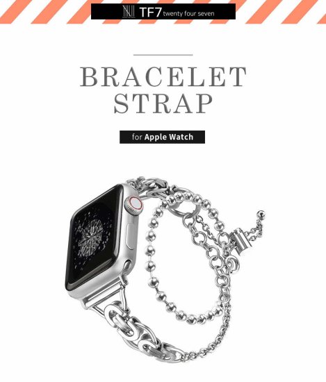 国内正規品 TF7 BRACELET STRAP for Apple Watch 細身のメタルベルトと