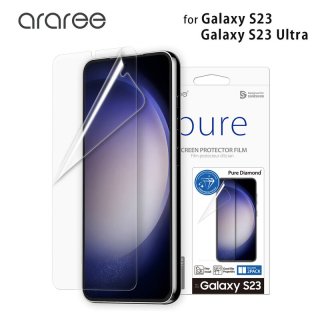  araree ꡼ Galaxy S23 / Galaxy S23 Ultra SAMSUNGθǧ ݸե PURE DIAMOND (2) ꥢ