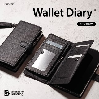  araree ꡼ Galaxy S24 Ultra Ģ Wallet Diary ֥å SAMSUNGθǧ