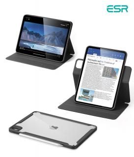 国内正規品 ESR iPad Air 13インチ(M3/M2) 用 REBOUND 360 ハイブリッド 2WAYカバー マグネットで取り外し可能 縦・横置きスタンド