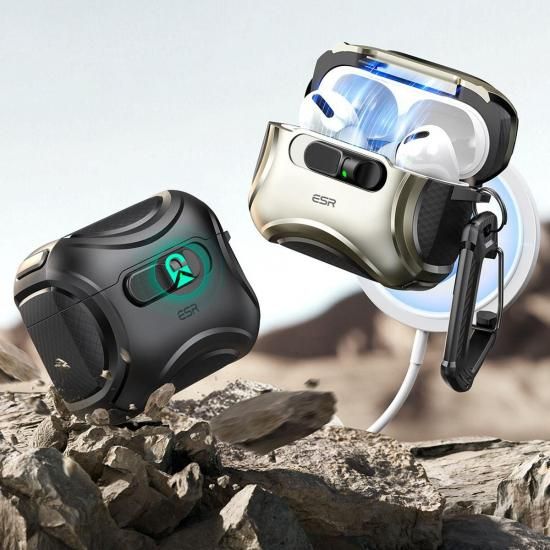 スマホアクセサリー Aipods pro 国内正規品 ESR AirPods Pro 3ケース Cyber MagSafe対応フリック