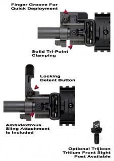 GG&G AR Bolt On Flip Up Front Sight Gas Block System