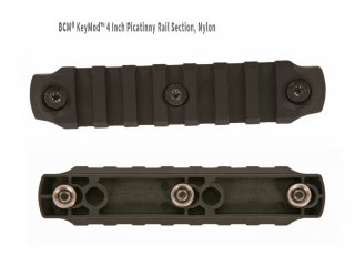 BCM KeyMod Picatinny Nylon Rail Section, 4 inch - black