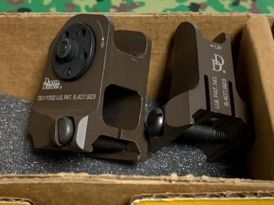 DD Brown Fixed Front and Rear Sight Combo Set ミルスペックブラウン