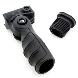 Folding Vertical Grip With Finger Grooves