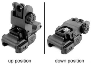 A.R.M.S. #40L-SP Flip Up Rear Sight Same - Plane Dual Aperture (Low Profile)