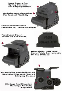 GGG-1423GG&G Flip Up Lens Covers For EOTech EXPS 3-0, 3-2 And 3-4 Holosights