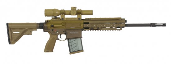 HK MR762, HK 417 Slim Line Retractable Stock- Tan Ｈ＆Ｋ製 - モデルショップPAPA