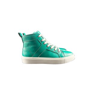 <img class='new_mark_img1' src='https://img.shop-pro.jp/img/new/icons3.gif' style='border:none;display:inline;margin:0px;padding:0px;width:auto;' />ILLCOMMONS LEATHER HI-CUT SNEAKER GREEN（イルコモンズ  レザーハイカットスニーカー グリーン）