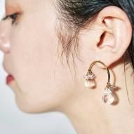 monshiro/モンシロ BALSA PEARL HOOP ピアス（ピアス（両耳用