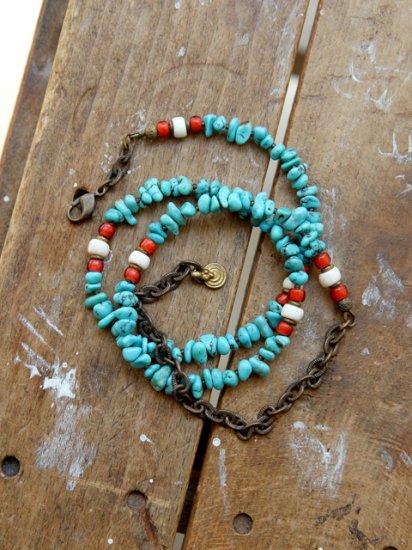 <img class='new_mark_img1' src='https://img.shop-pro.jp/img/new/icons13.gif' style='border:none;display:inline;margin:0px;padding:0px;width:auto;' />Melting pot by Lakeman "2way Necklace(TURQUOISE#2)"