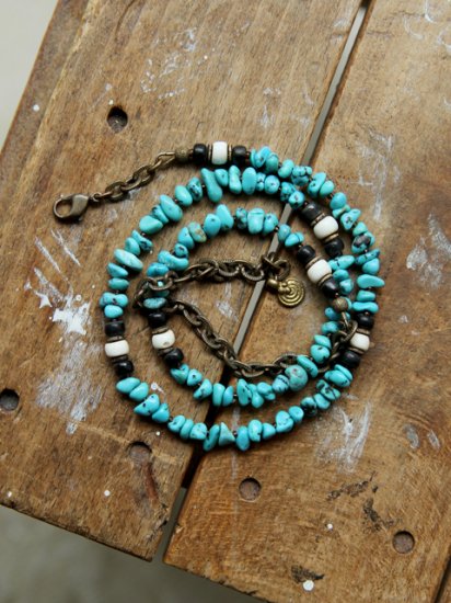 <img class='new_mark_img1' src='https://img.shop-pro.jp/img/new/icons13.gif' style='border:none;display:inline;margin:0px;padding:0px;width:auto;' />Melting pot by Lakeman "2way Necklace(TURQUOISE#1)"
