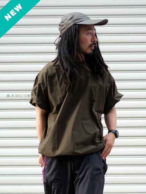 LOTUS LAND "LL LOOSE STRETCH Tee(OLIVE)"