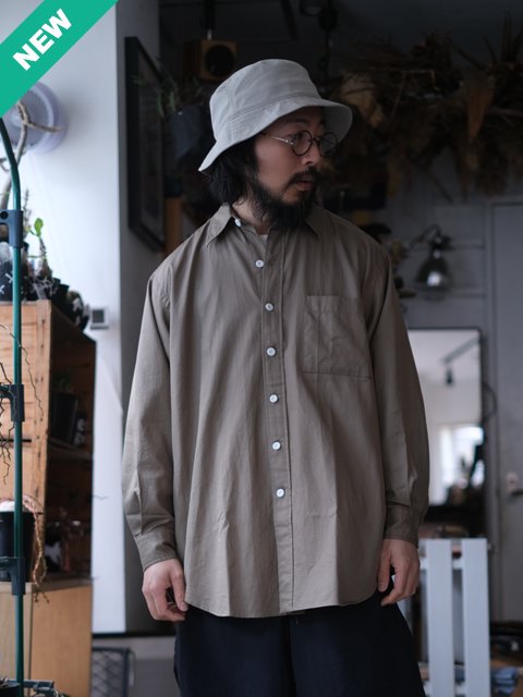 SOWBOW "⥷/G ROUND BOTTOM RC SHIRT(RIPSTOP)"