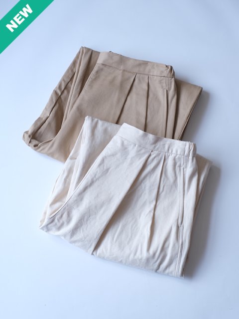 manon "CHINO CLOTH TUCK WIDE PANTS(2colors)"