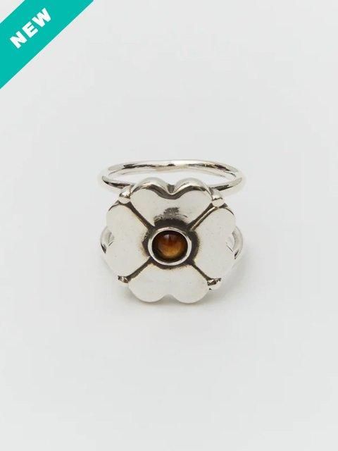 THE SUNNY "FLOWER RING / TIGER EYE"