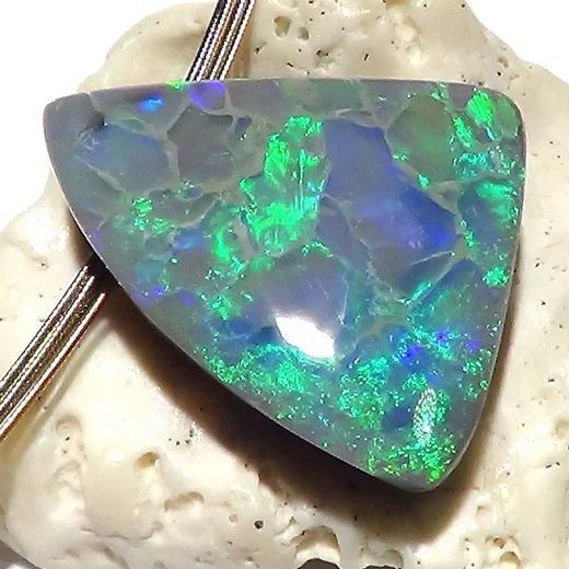 合成ブラックオパール ペンダント 2.762 ct 合成ブラックオパール 1.467ctルース