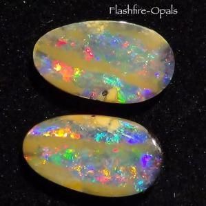 人気ショップ ボルダーオパールペア Flashfire-Opals オパール専門店 - 10.0ct その他