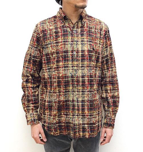 MADRAS BATIK B.D LS SHIRTS（マドラスバティックボタンダウンロング