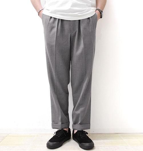 TAPERED SLACKS（テーパードスラックス）”WOOL POLYESTER HOPSACK 