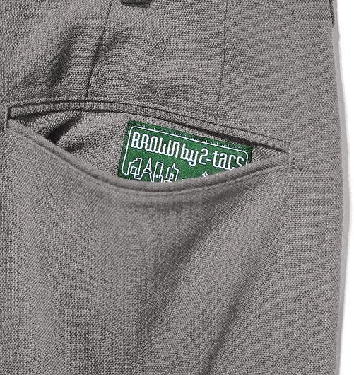 TAPERED SLACKS（テーパードスラックス）”WOOL POLYESTER HOPSACK 