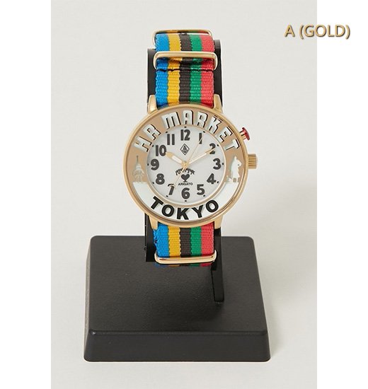 ハリウッドランチマーケット ネオンウォッチ10 ゴールド腕時計(アナログ)