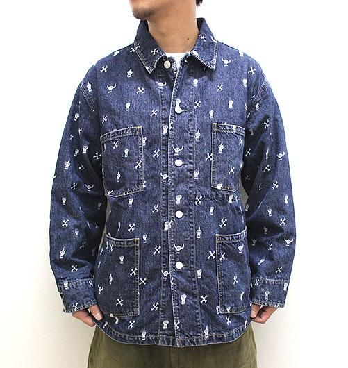 WASHED DENIM COVERALL（ウォッシュドデニムカバーオール）-Skull