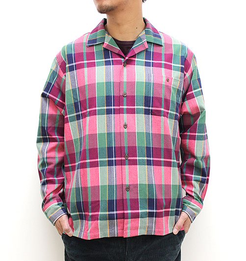 OPEN COLLAR（オープンカラー）”Winter madras” - BROWN by 2-tacs ...