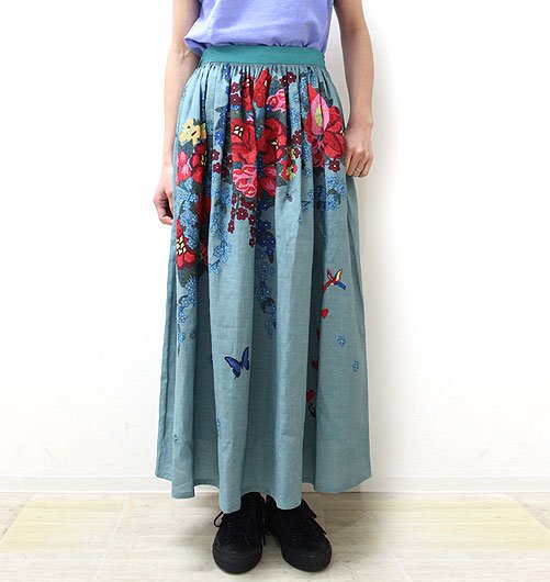 GARDEN RAMIE GATHER SKIRT（ガーデンラミーギャザースカート