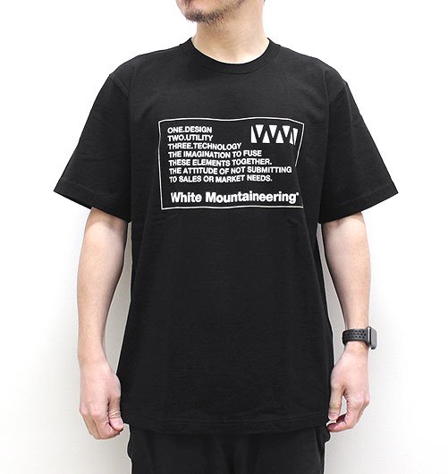 WM LABEL PRINTED T-SHIRT（ホワイトマウンテニアリングラベルプリント