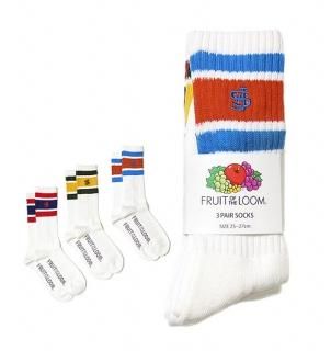 FRUIT OF THE LOOMJM Logo 3Pack TUBE SOCKSJACKSON MATISSEʥ㥯ޥƥ