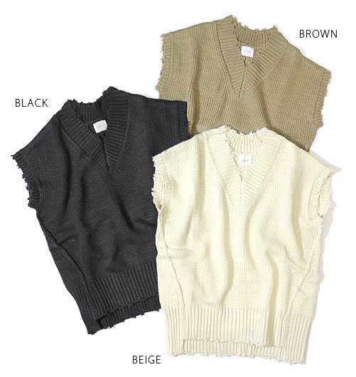 Damage Knit Vest（ダメージニットベスト）[21-550152] - AgAwd