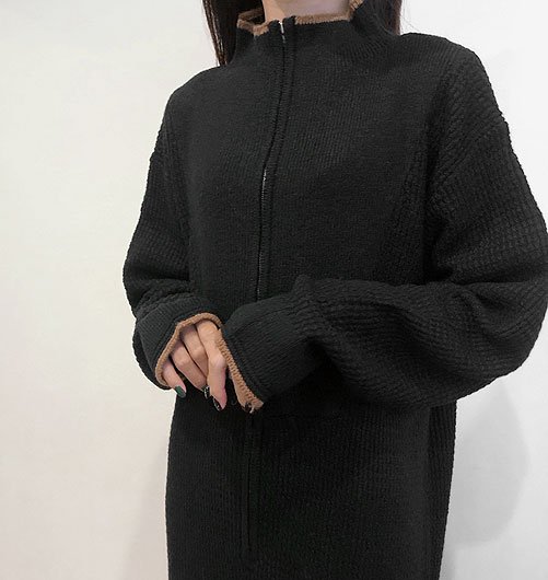 Knit Zip Onepiece（ニットジップワンピース）[21-440147] - AgAwd