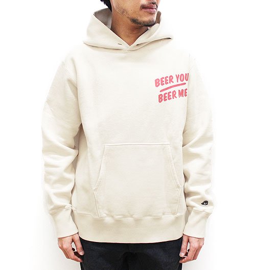 HAPPY HOUR BEER YOU BEER ME HOODIE designed by Shuntaro Watanabe - TACOMA  FUJI RECORDS（タコマフジレコード） - インディゴ 富山市  聖林公司正規取扱店（取扱ブランド：ハリウッドランチマーケット・ササフラス・クレッタルムーセン・