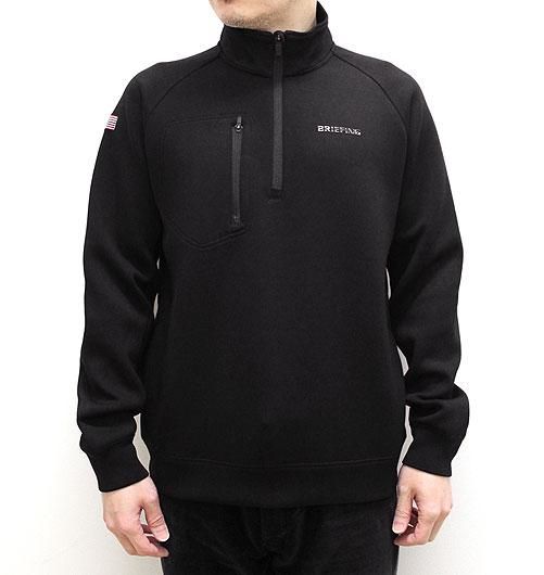 新品　正規品　BRIEFING　WARM  3D LOGO HALF ZIP M-寒い季節も快適に-